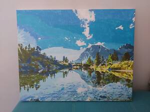 Картина 'Весняні гори' 40х50 акрил, яскраві фарби