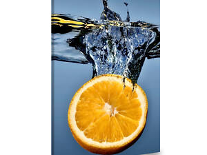 Картина на холсте No Brand Половинка апельсина в воде 80x54 см (254VP_L)