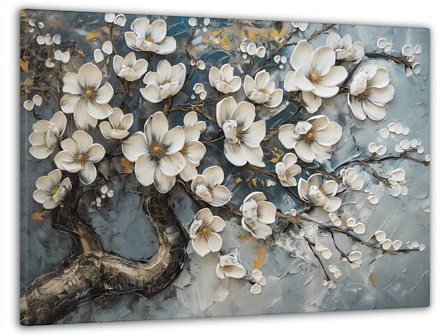 Картина на стіну Декор Карпати з 3D-ефектом Нежність квітучого дерева 60x100 см MN10164 - Фото 1