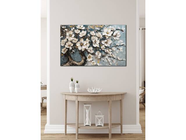 Картина на стіну Декор Карпати з 3D-ефектом Нежність квітучого дерева 60x100 см MN10164 - Фото 2