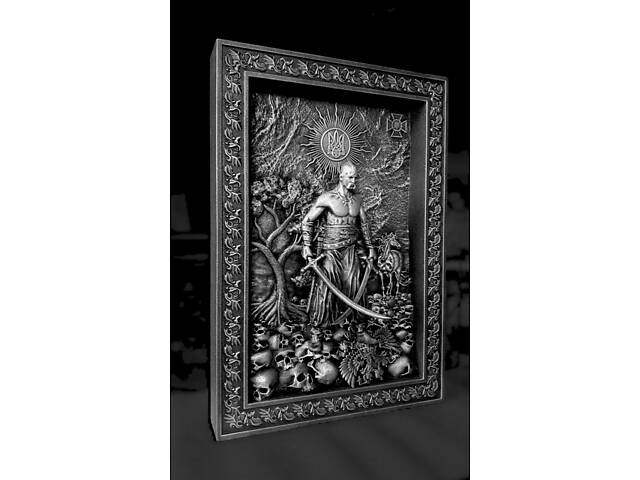 Картина різьблена з дерева Козак Мамай