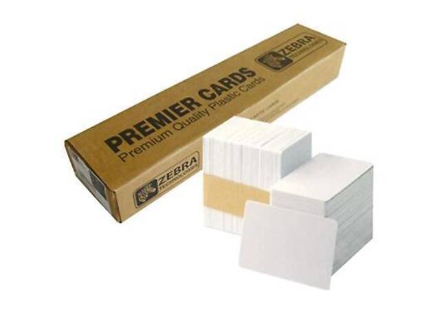 Картка пластикова чиста Zebra Premier PVC, білі, 30 mil, 500 шт (104523-111) - Фото 1