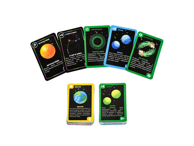 Карточная игра УНА космическая 30448 игральные карты 108 штук - Фото 3