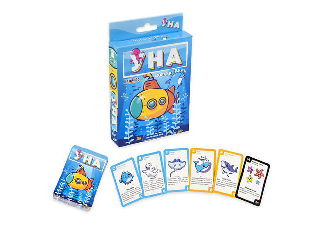 Карточная игра 'УНА морские друзья' 30449 на украинском языке 108 карточек - Фото 2