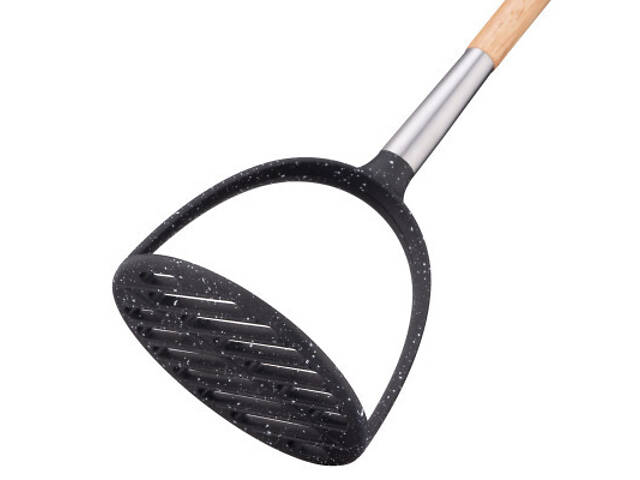 Картофелемялка Ardesto Midori, 33см, нейлон, дерево, нержавіюча сталь, чорний (AR1311BP) - Фото 4