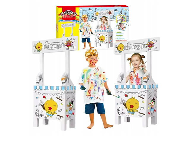 Картонний ігровий Маркет з морозивом розмальовка для дітей YX6768-15 - Фото 5