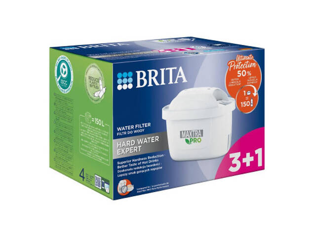 Картридж для фильтра кувшина Brita MXPro Limescale для жорсткої води 3+1шт (1051773) - Фото 1