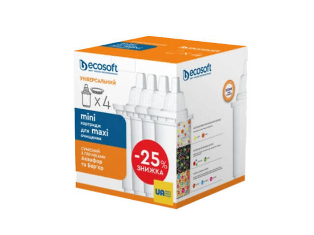 Картридж для фильтра кувшина Ecosoft К-т Картриджів для глечиків універсальний (3+1 ш (CRVKAB4ECO) - Фото 1