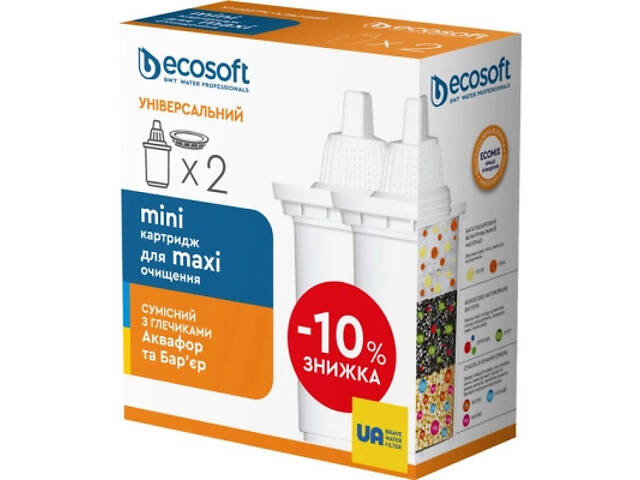 Картридж для фильтра кувшина Ecosoft Універсальний для фільтрів-глечиків 2 шт (4820056802597) - Фото 2