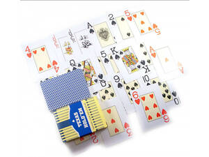 Карты игральные покерные пластиковые Duke Texas Hold'em, 54 листа 9.3х6.6х1.8 см Синие