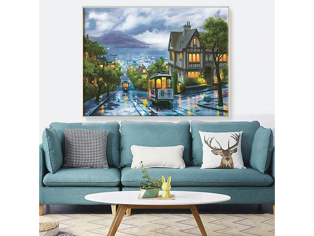 Картина по номерам «Ночной трамвай» 40×50 см — набор для творчества и расслабления, живопись по номерам - Фото 7