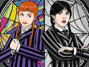 Картина за номерами з алмазною мозаїкою Santi Wednesday and Agnes 954947 40х40 см