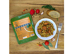 Каша пшенична з куркою та овочами