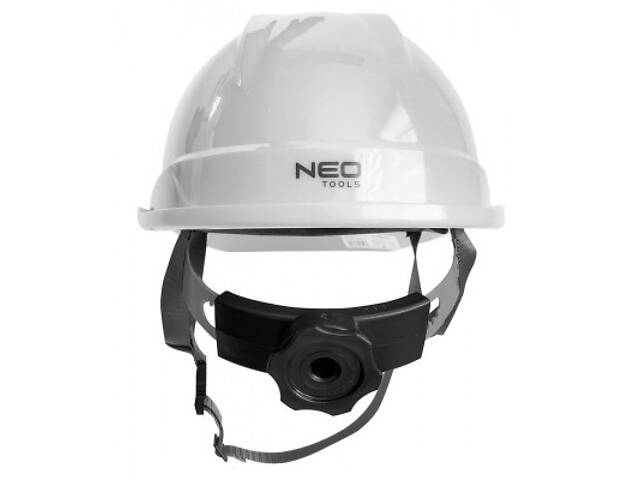 Каска захисна Neo Tools пластик ABS, пряжка для регулювання, біла (97-221) - Фото 1