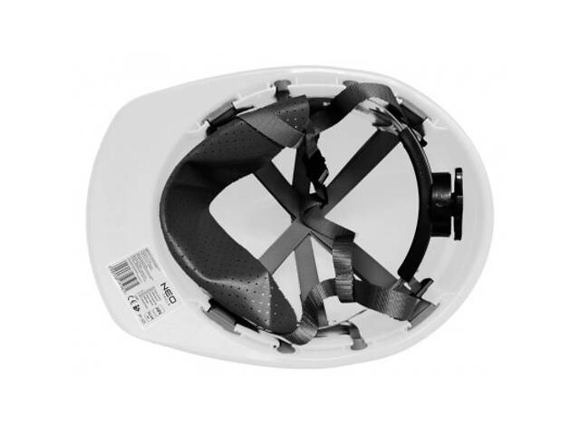 Каска захисна Neo Tools пластик ABS, пряжка для регулювання, біла (97-221) - Фото 4