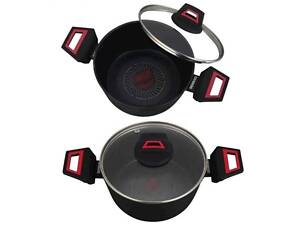 Кастрюля 1,2л с термоиндикатором, кованый алюминий ТМ EDENBERG