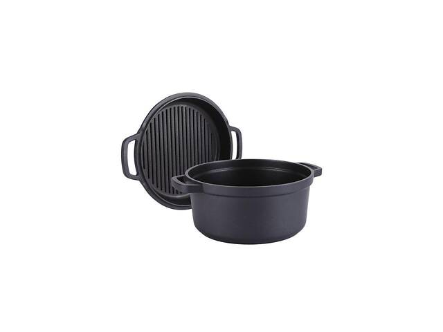 Кастрюля антипригарная Maestro 280 мм x 6.7 л с крышкой-сковородкой (MR-4128) - Фото 1