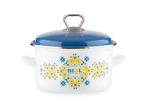 Каструля емальована Biol 220мм x 4.6л вишиванка (CE22V1)