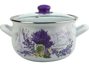 Кастрюля эмалированная Gusto Лаванда GT-T-118-L 18 см 3.1 л