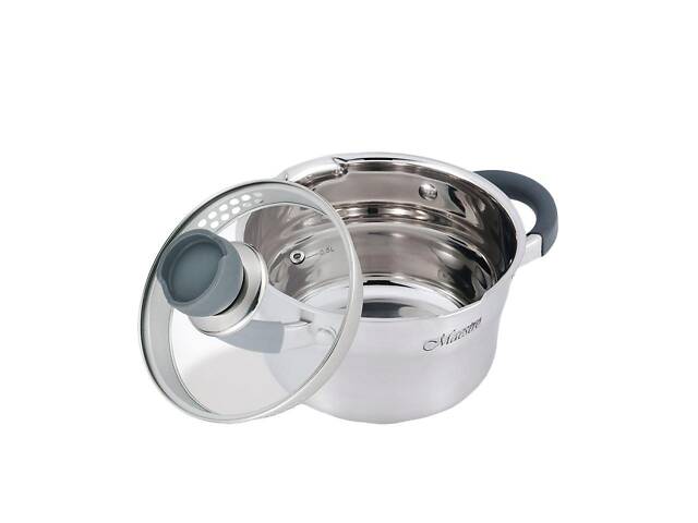 Кастрюля нержавеющая Maestro - 160 мм x 1,7 л с крышкой - Фото 1