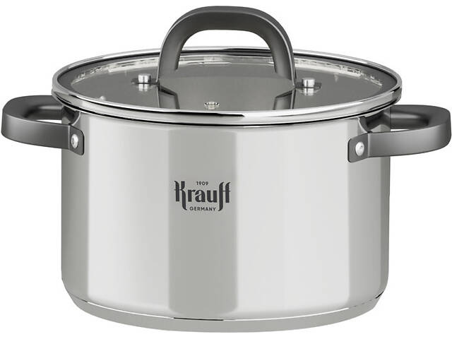 Кастрюля с крышкой Krauff 26-303-009 20 см 3.8 л серебристая - Фото 1