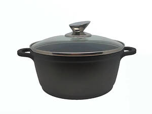 Каструля із кришкою Krauzer Eco-Basis Line KR-77003 22 см 3.3 л чорна