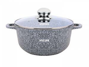 Кастрюля с крышкой Vezzer VZ8041 20 см 2.5 л серая