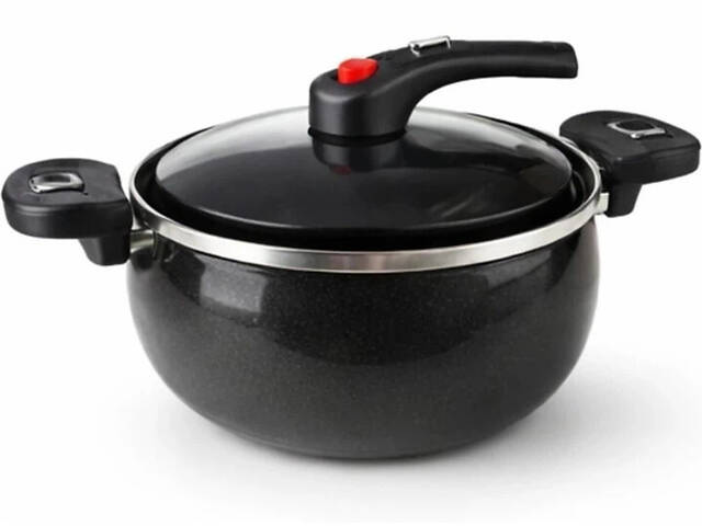 Каструля-скороварка Edenberg EB-12620 6.5 л чорна - Фото 1