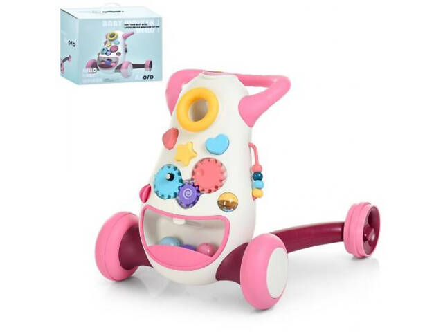 Ходунки каталка рожеві K1 FD-6820-8 - Фото 1