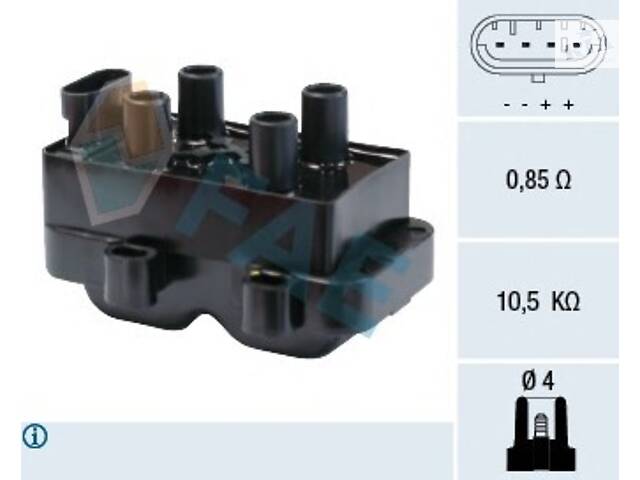 Катушка зажигания для моделей: DACIA (LOGAN, LOGAN,SOLENZA,SANDERO,LOGAN), NISSAN (KUBISTAR), RENAULT (CLIO,TWINGO,MEG