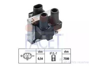 Катушка зажигания на 145, 146, 155, 33, Cinquecento, Coupe, Dedra, Delta, Doblo, Palio, Panda, Punto, Seicento, Siena...