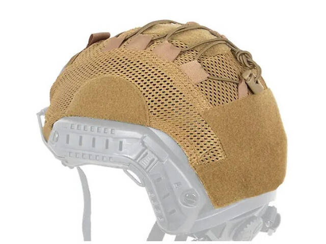 Кавер (чохол) на балістичний шолом типу Fast сітка Койот - Фото 6