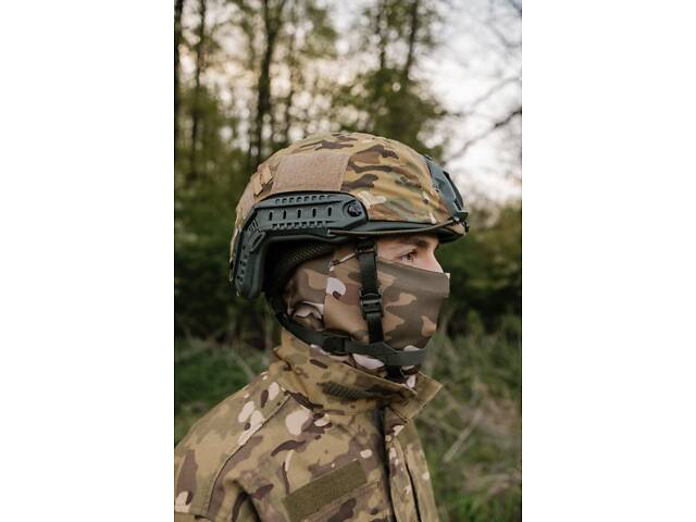 Кавер мультикам Kiborg на шолом FAST-1 - Фото 5