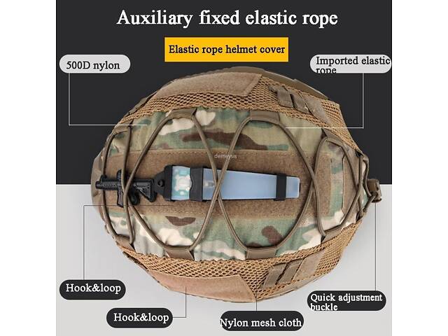 Кавер на баллистический шлем типа Fast Камуфляж - Фото 3