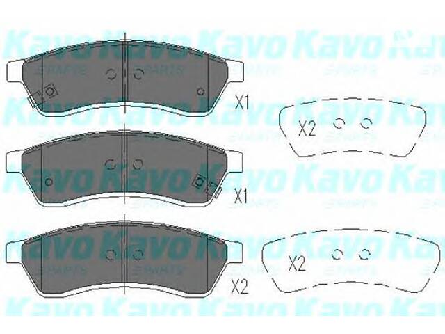 KAVO PARTS KBP1012. Гальмівні колодки