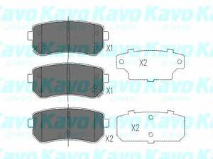 KAVO PARTS KBP4007. Комплект гальмівних колодок