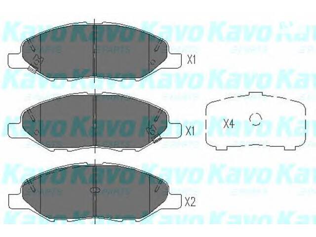 KAVO PARTS KBP6578. Комплект гальмівних колодок