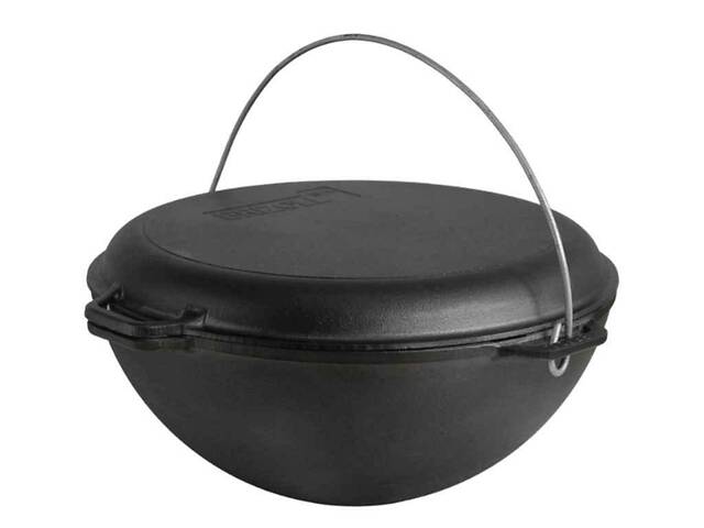 Казан азіатський 8л чавунний з чавунною кришкою - сковородою гриль Азiя ТМ BRIZOLL - Фото 1