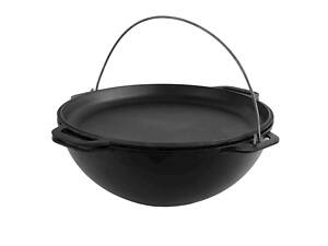 Казан азиатский чугунный с крышкой-сковородой 10 л Азия ТМ BRIZOLL