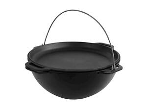 Казан азиатский чугунный с крышкой-сковородой 15 л Азия ТМ BRIZOLL