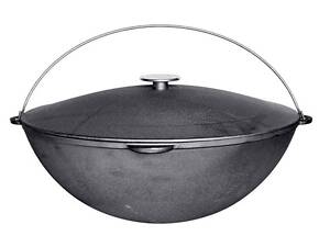 Чугунный казан 12л татарский с чугунной крышкой 0912 ТМ BIOL.