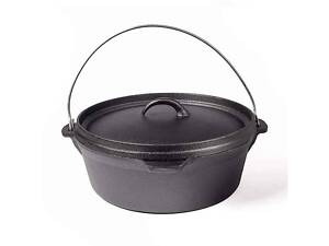 Чугунный казан 6л с чугунной крышкой КС06 ТМ BIOL.