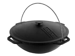 Казан чугунный азиатский с крышкой Brizoll KA-10-1 10 л 36 см