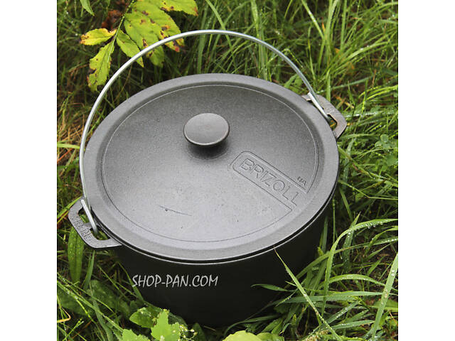 Казан чавунний Похідний 12 л із триногою на розбірних ніжка - Фото 2