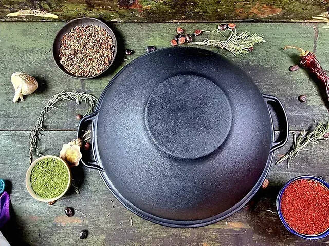 Казан чугунный узбецький Maysternya V12 12 л 40 см черный - Фото 2