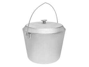 Казан котел походный рыбацкий литой алюминиевый 12 л с дужкой и крышкой