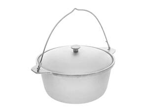 Казан котел походный рыбацкий литой алюминиевый 3 л с дужкой и крышкой