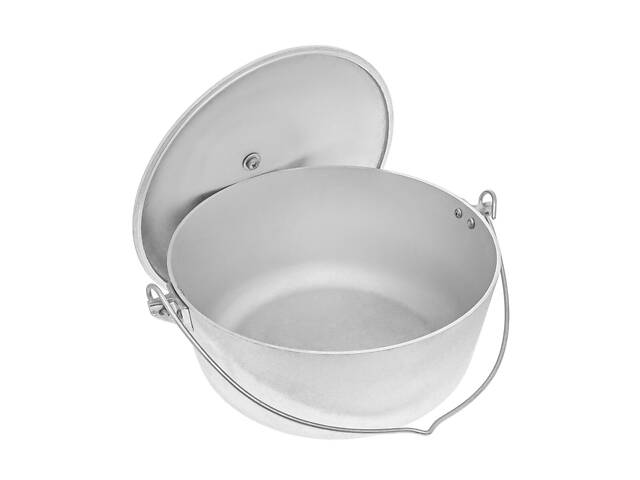 Казан котел походный рыбацкий литой алюминиевый 5 л с дужкой и крышкой - Фото 7