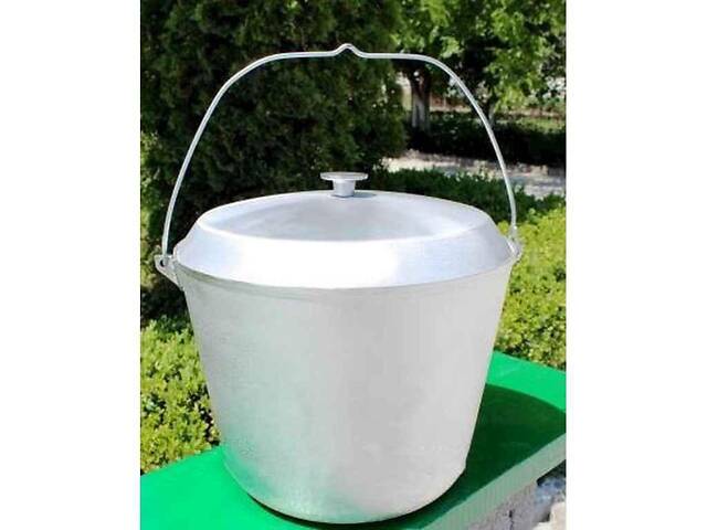 Казан рибальський з кришкою 12,00л ТМ ПОЛІМЕТ - Фото 1