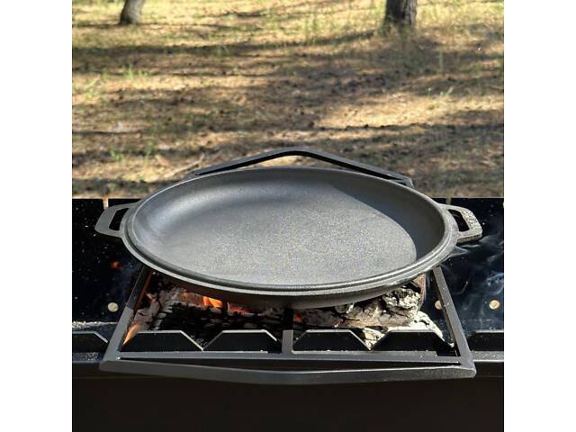 Казан туристический КТ-08КС чугунный с крышкой-сковородой 8 л - Фото 7